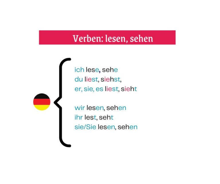 Czasowniki nieregularne w języku niemieckim sehen, lesen